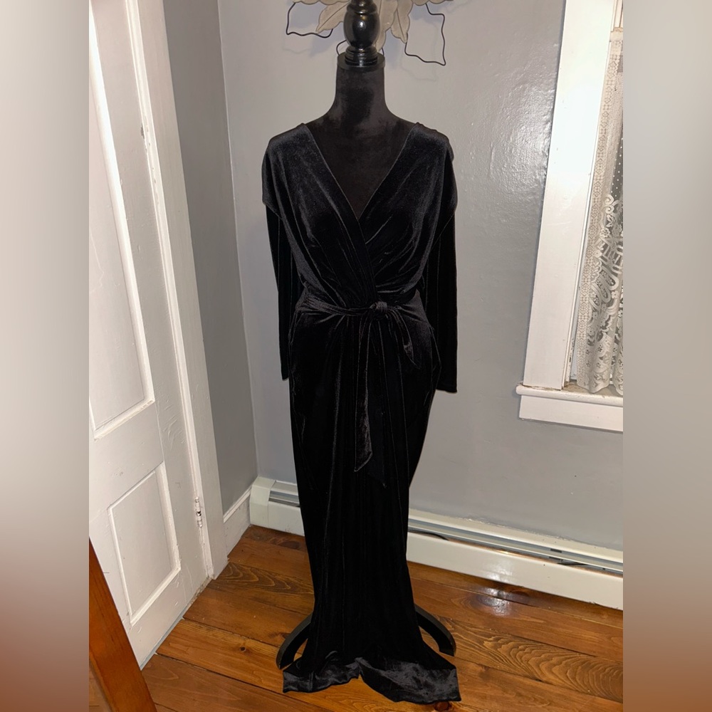 Chico's Faux Wrap Velvet Jumpsuit  Size 3